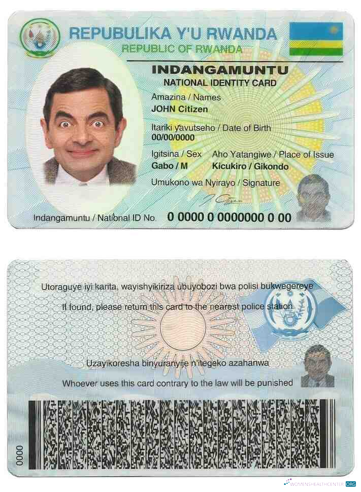 Download Rwanda ID Photoshop template